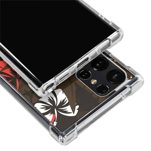 NFL Cleveland Browns Tropical Print Galaxy S24 Ultra Clear Case