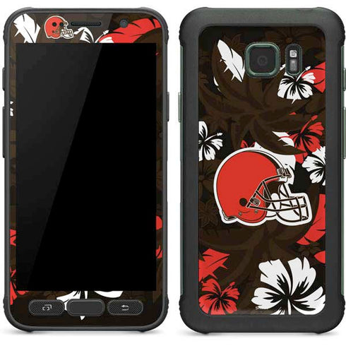 NFL Cleveland Browns Tropical Print Galaxy S7 Active Skin