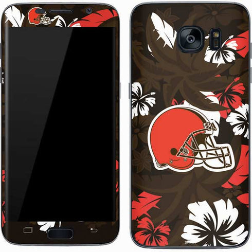NFL Cleveland Browns Tropical Print Galaxy S7 Skin
