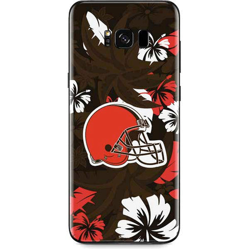 NFL Cleveland Browns Tropical Print Galaxy S8 Skin