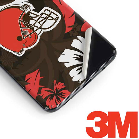 NFL Cleveland Browns Tropical Print Galaxy S9 Skin