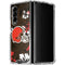 NFL Cleveland Browns Tropical Print Galaxy Z Fold4 5G Clear Case