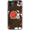 NFL Cleveland Browns Tropical Print iPhone 11 Clear Case