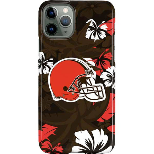 NFL Cleveland Browns Tropical Print iPhone 11 Pro Lite Case