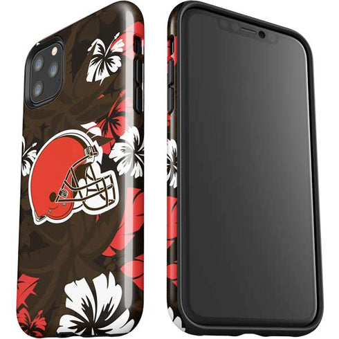 NFL Cleveland Browns Tropical Print iPhone 11 Pro Max Impact Case