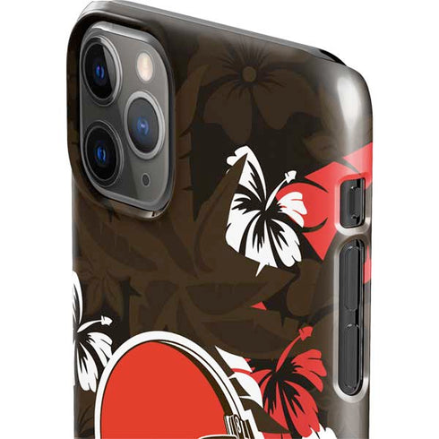 NFL Cleveland Browns Tropical Print iPhone 11 Pro Max Lite Case