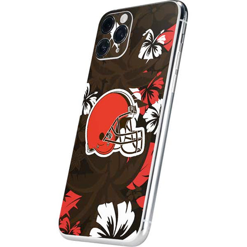 NFL Cleveland Browns Tropical Print iPhone 11 Pro Skin