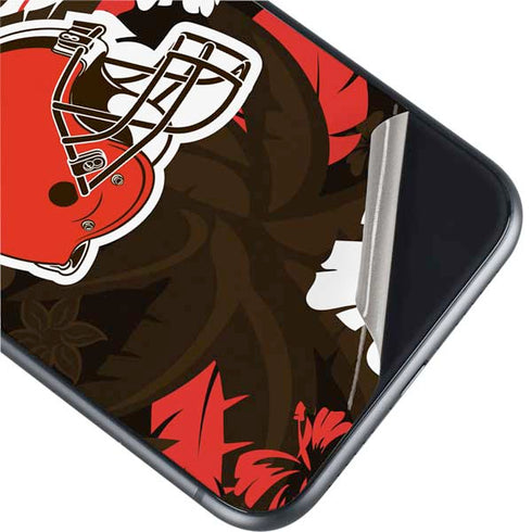 NFL Cleveland Browns Tropical Print iPhone 11 Skin