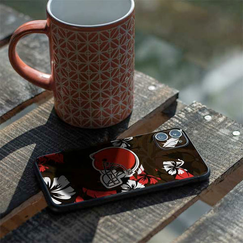 NFL Cleveland Browns Tropical Print iPhone 11 Skin