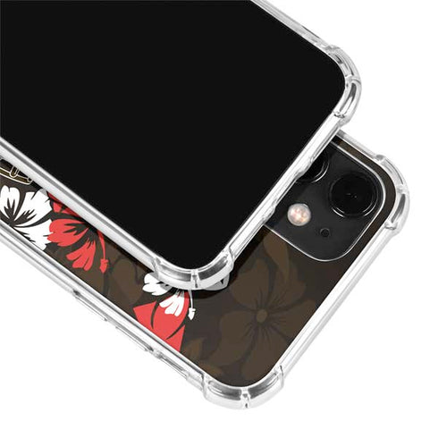 NFL Cleveland Browns Tropical Print iPhone 12 Mini Clear Case
