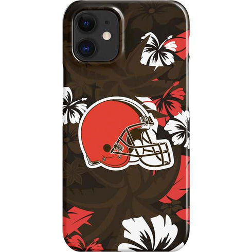 NFL Cleveland Browns Tropical Print iPhone 12 Mini Lite Case