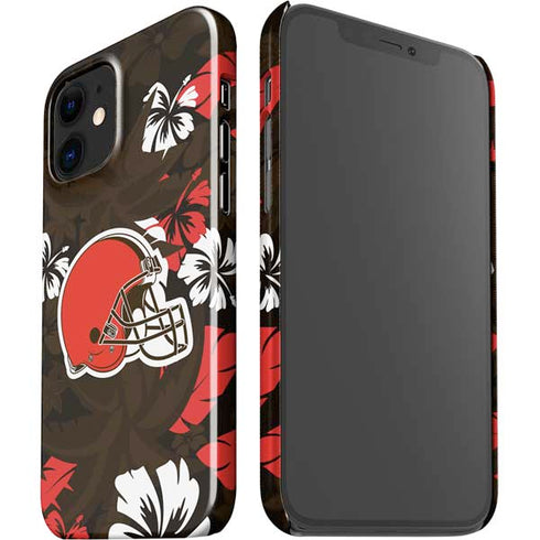 NFL Cleveland Browns Tropical Print iPhone 12 Mini Lite Case
