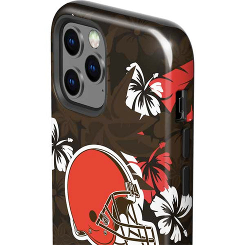 NFL Cleveland Browns Tropical Print iPhone 12 Pro Impact Case