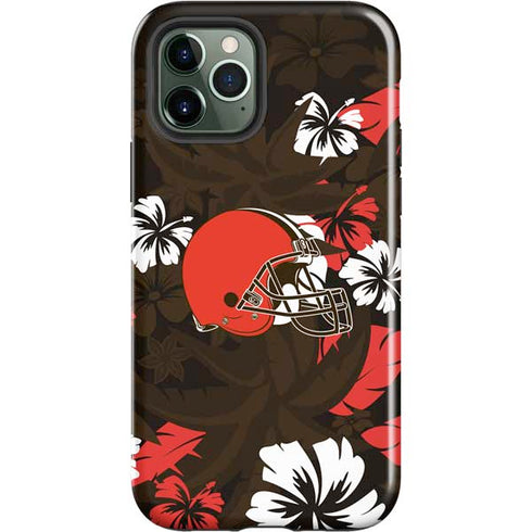 NFL Cleveland Browns Tropical Print iPhone 12 Pro Max Impact Case
