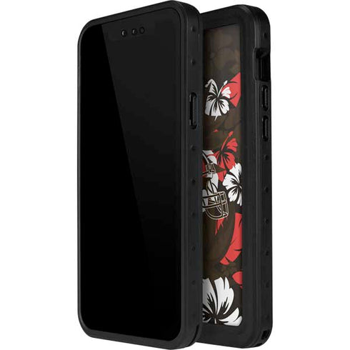 NFL Cleveland Browns Tropical Print iPhone 12 Pro Waterproof Case