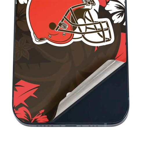 NFL Cleveland Browns Tropical Print iPhone 12 Skin