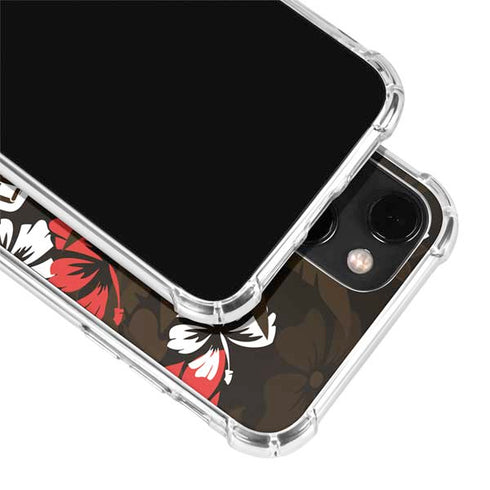 NFL Cleveland Browns Tropical Print iPhone 13 Clear Case