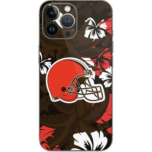 NFL Cleveland Browns Tropical Print iPhone 13 Pro Max Skin
