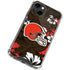 NFL Cleveland Browns Tropical Print iPhone 14 Clear Case