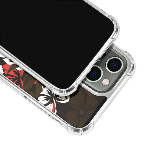 NFL Cleveland Browns Tropical Print iPhone 15 Pro Clear Case
