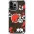 NFL Cleveland Browns Tropical Print iPhone 14 Pro Max Clear Case