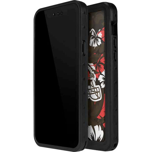 NFL Cleveland Browns Tropical Print iPhone 14 Pro Max Waterproof Case
