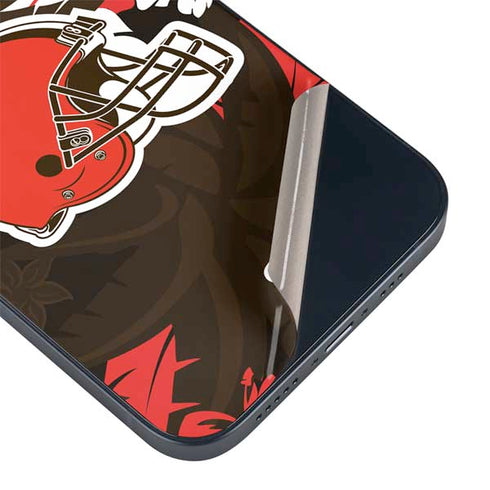 NFL Cleveland Browns Tropical Print iPhone 14 Skin