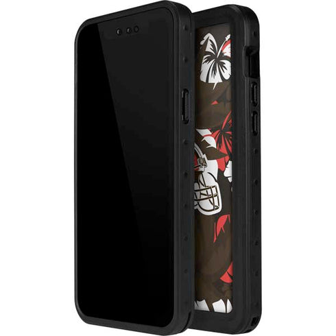 NFL Cleveland Browns Tropical Print iPhone 15 Plus Waterproof Case