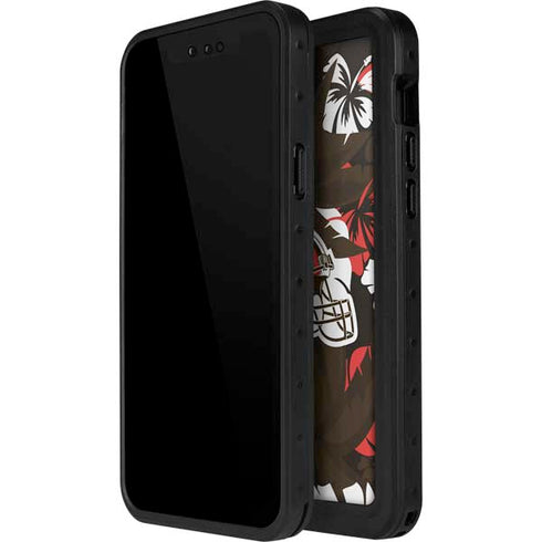 NFL Cleveland Browns Tropical Print iPhone 15 Waterproof Case