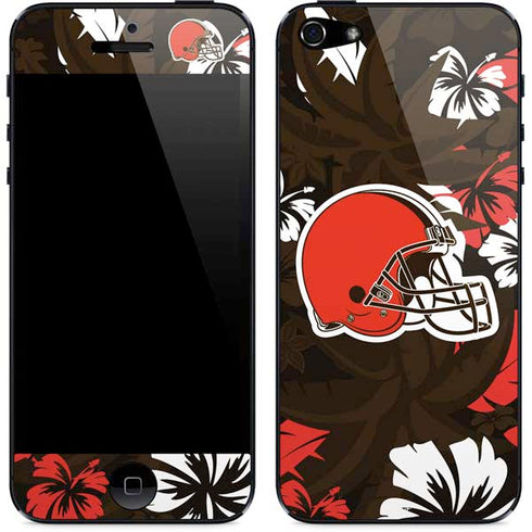 NFL Cleveland Browns Tropical Print iPhone 5/5s/5SE Skin