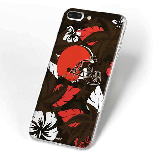 NFL Cleveland Browns Tropical Print iPhone 7 Plus Skin