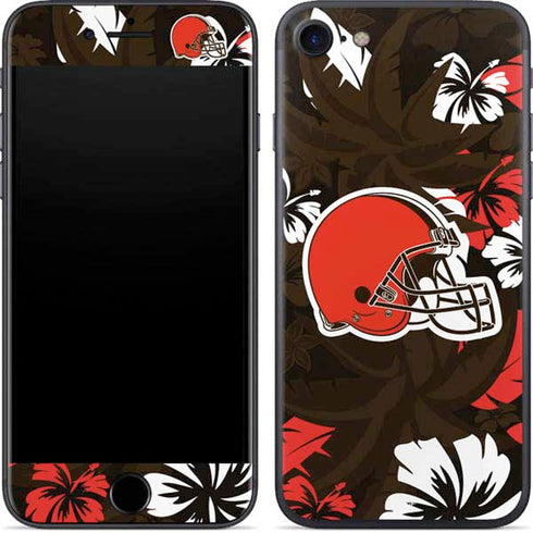 NFL Cleveland Browns Tropical Print iPhone 7 Skin