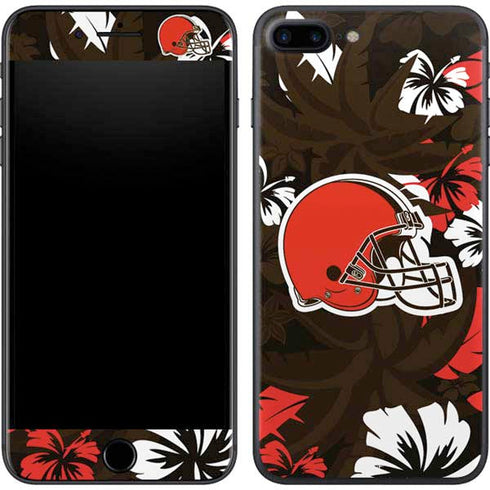 NFL Cleveland Browns Tropical Print iPhone 8 Plus Skin