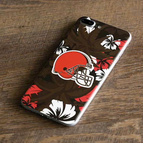 NFL Cleveland Browns Tropical Print iPhone 8 Plus Skin