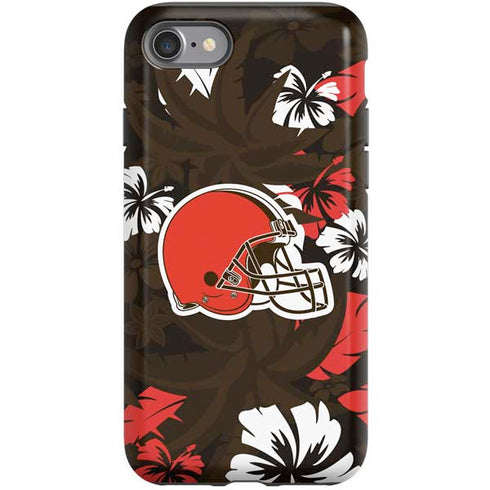 NFL Cleveland Browns Tropical Print iPhone SE (2nd & 3rd Gen) Pro Case