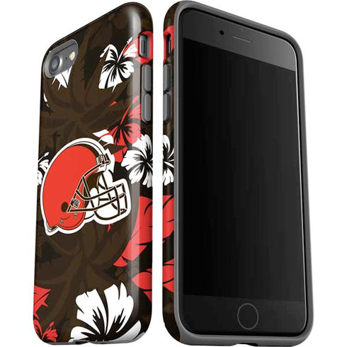 NFL Cleveland Browns Tropical Print iPhone SE (2nd & 3rd Gen) Pro Case