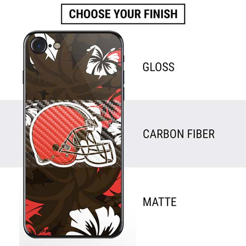 NFL Cleveland Browns Tropical Print iPhone SE (2nd & 3rd Gen) Skin
