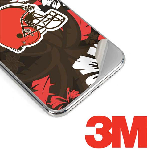 NFL Cleveland Browns Tropical Print iPhone XS Max Skin