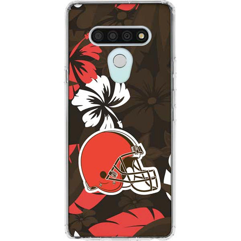 NFL Cleveland Browns Tropical Print LG Stylo 6 Clear Case