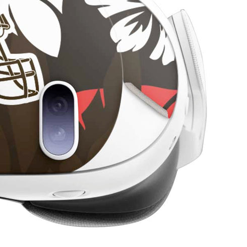 NFL Cleveland Browns Tropical Print Meta Quest 3 Skin