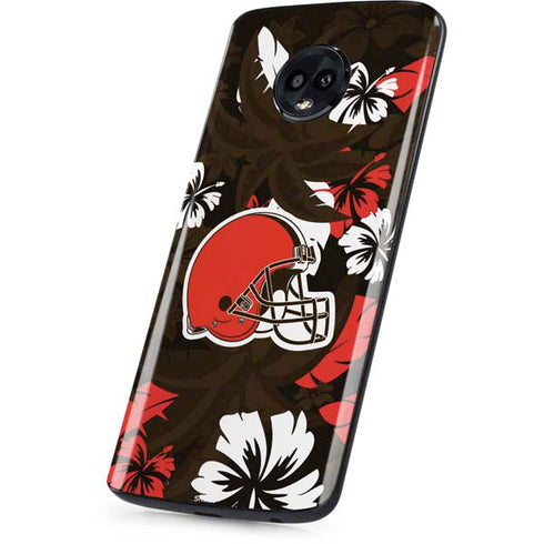 NFL Cleveland Browns Tropical Print Moto G6 Skin