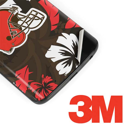 NFL Cleveland Browns Tropical Print Moto G6 Skin