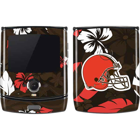 NFL Cleveland Browns Tropical Print Motorola RAZR Skin