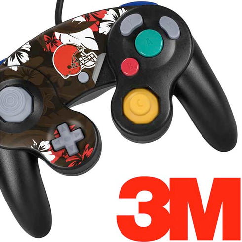 NFL Cleveland Browns Tropical Print Nintendo GameCube Controller Skin