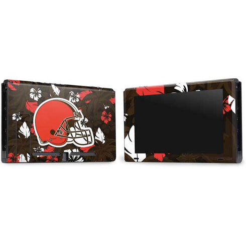 NFL Cleveland Browns Tropical Print Nintendo Switch Bundle Skin