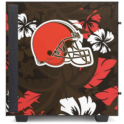 NFL Cleveland Browns Tropical Print NZXT H510 Compact ATX Mid-Tower Case Skin