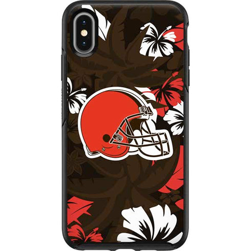 NFL Cleveland Browns Tropical Print Otterbox Symmetry iPhone Skin
