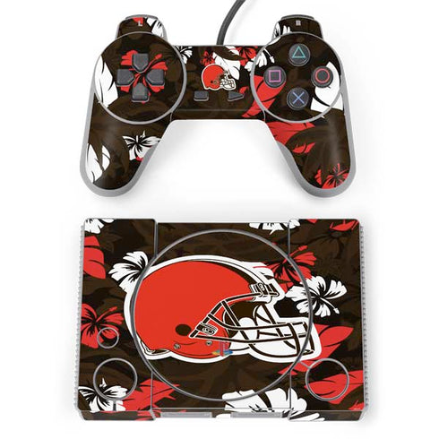NFL Cleveland Browns Tropical Print PlayStation Classic Bundle Skin