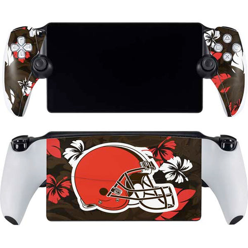 NFL Cleveland Browns Tropical Print PlayStation Portal Remote Player Skin