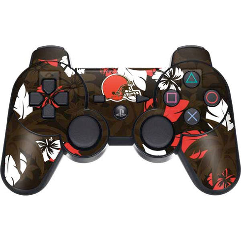 NFL Cleveland Browns Tropical Print PS3 Dual Shock wireless controller Skin